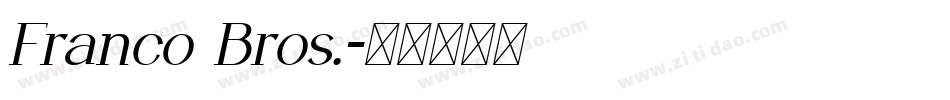 Franco Bros.字体转换